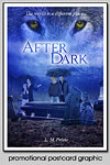 After Dark promotional postcard graphic for L.M. Prieto